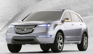 Preview wallpaper acura, mdx, concept, silver metallic, jeep, front view, style, auto