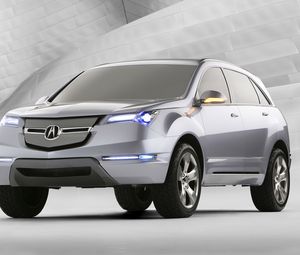 Preview wallpaper acura, mdx, concept, silver metallic, jeep, front view, style, auto