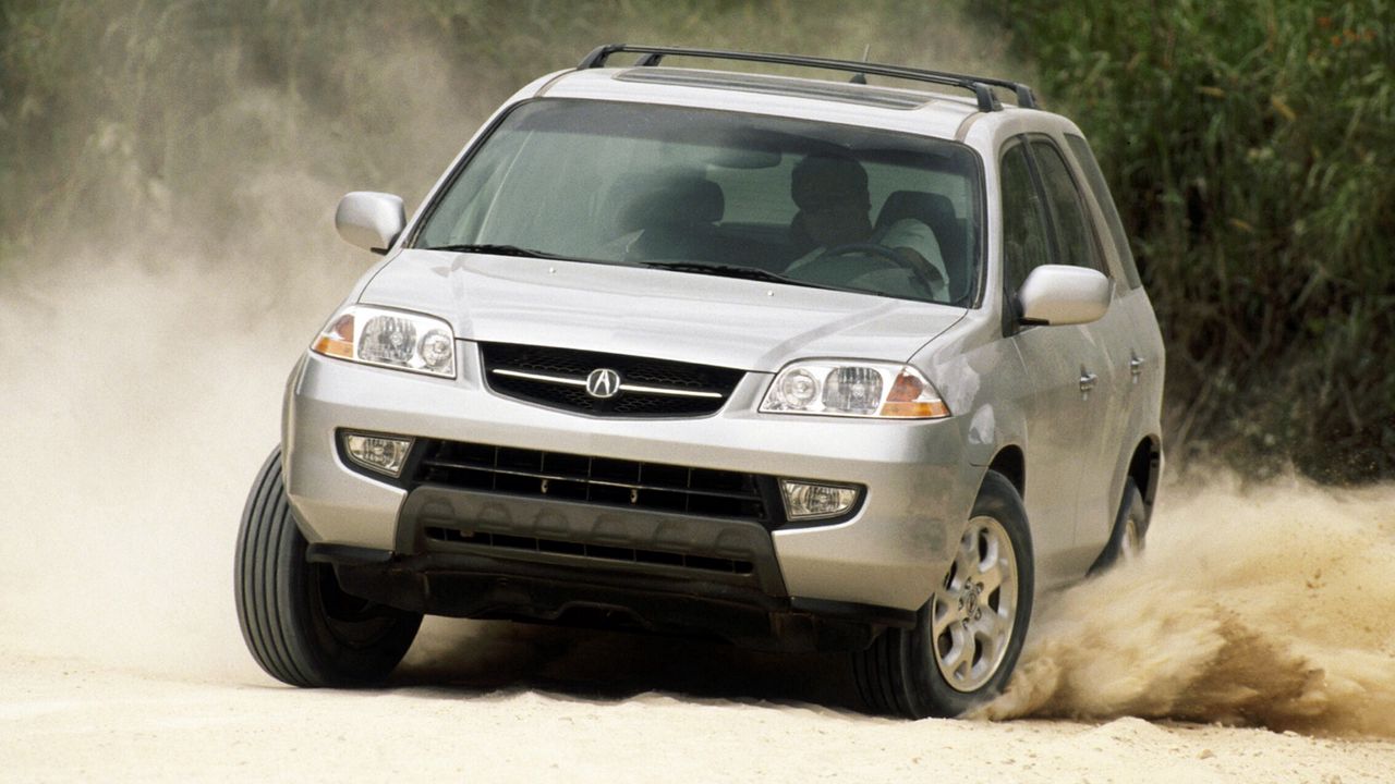 Wallpaper acura, mdx, silver metallic, jeep, front view, drift, cars, sand, bushes