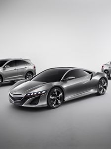 Preview wallpaper acura, metallic gray, side view, style, auto