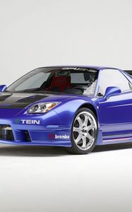 Preview wallpaper acura, nsx, 2003, blue, front view, sports, style, cars