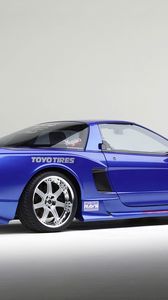 Preview wallpaper acura, nsx, blue, side view, sports, style