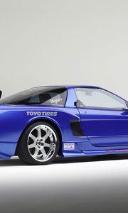 Preview wallpaper acura, nsx, blue, side view, sports, style