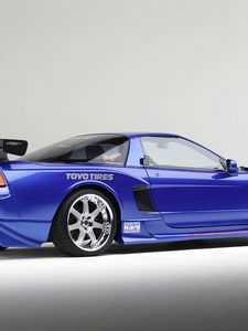 Preview wallpaper acura, nsx, blue, side view, sports, style