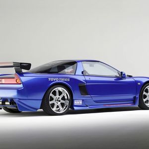 Preview wallpaper acura, nsx, blue, side view, sports, style