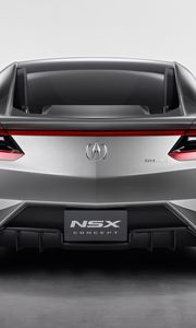 Preview wallpaper acura, nsx, concept, metallic silver, rear view, style, sport, auto