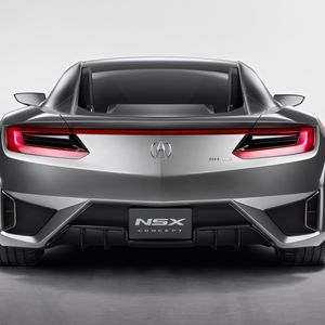 Preview wallpaper acura, nsx, concept, metallic silver, rear view, style, sport, auto