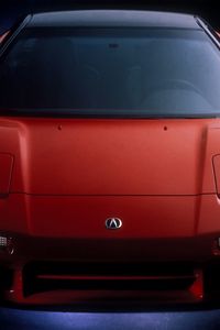 Preview wallpaper acura, nsx, red, sports, front view, tuning, neon, auto