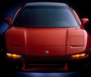 Preview wallpaper acura, nsx, red, sports, front view, tuning, neon, auto