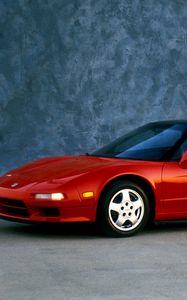 Preview wallpaper acura, nsx, red, sports, side view, auto, style