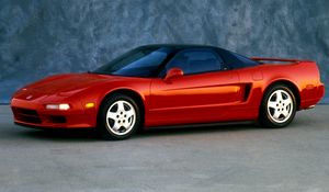 Preview wallpaper acura, nsx, red, sports, side view, auto, style