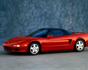 Preview wallpaper acura, nsx, red, sports, side view, auto, style