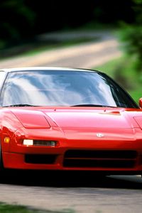 Preview wallpaper acura, nsx, red, front view, style, sports, road, speed, nature