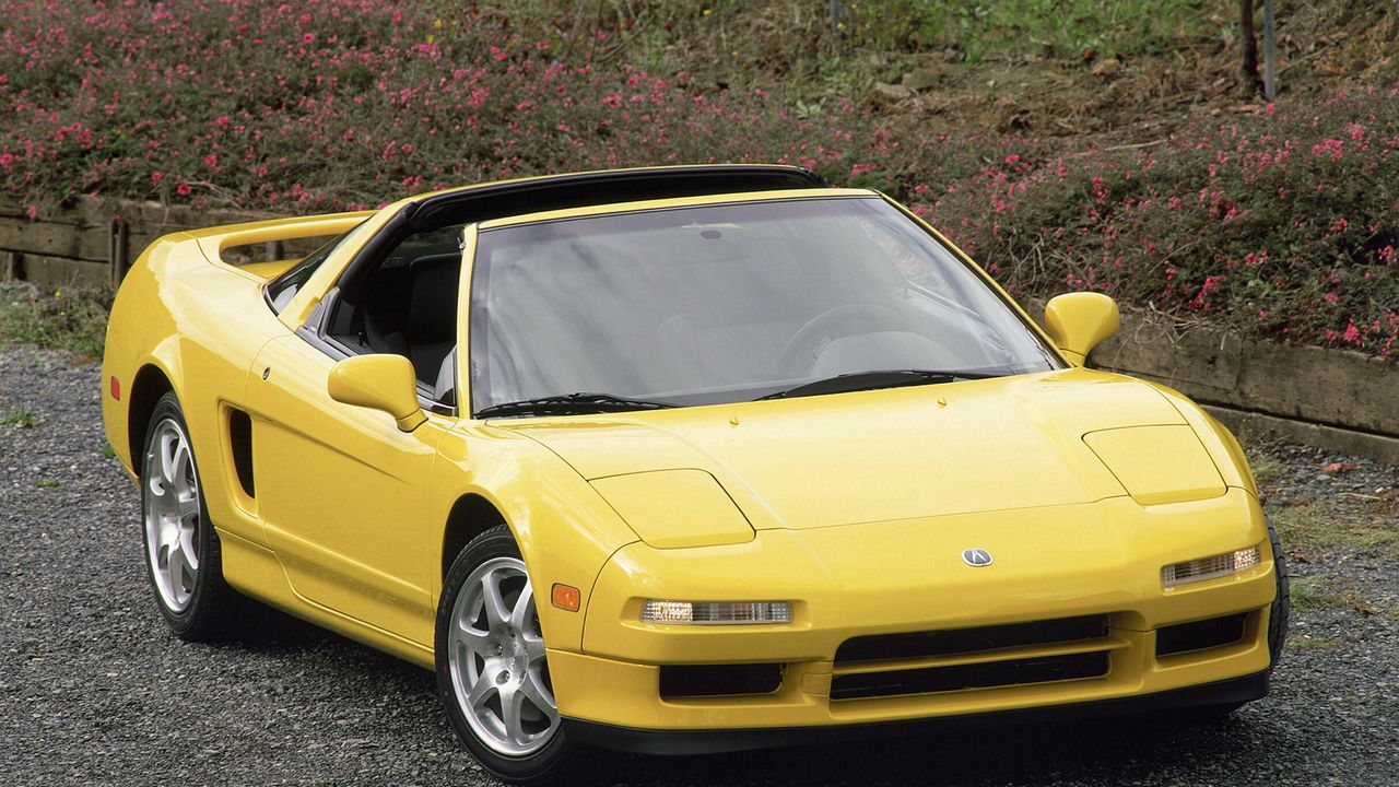 Wallpaper acura, nsx-t, yellow, front view, sports, style, cars, nature