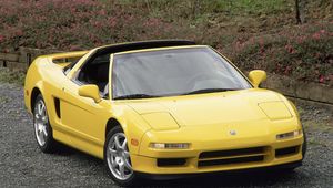 Preview wallpaper acura, nsx-t, yellow, front view, sports, style, cars, nature