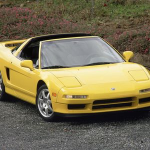 Preview wallpaper acura, nsx-t, yellow, front view, sports, style, cars, nature