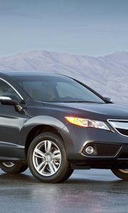 Preview wallpaper acura, rdx, 2012, black, side view, jeep, cars, nature, mountains