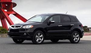 Preview wallpaper acura, rdx, black, side view, style, cars, sky, grass