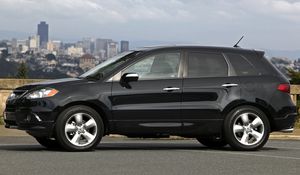 Preview wallpaper acura, rdx, black, jeep, side view, style, cars, sky, city