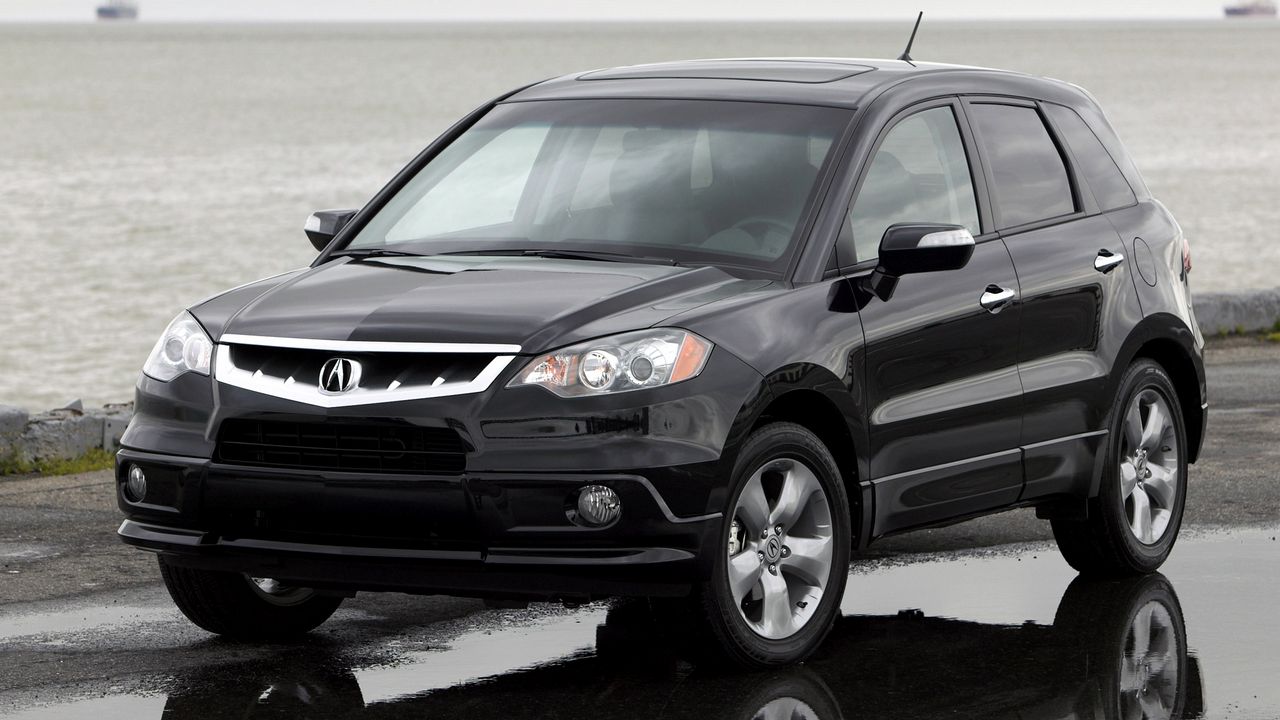 Wallpaper acura, rdx, black, front view, style, jeep, cars, asphalt, reflection, water