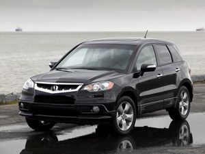 Preview wallpaper acura, rdx, black, front view, style, jeep, cars, asphalt, reflection, water