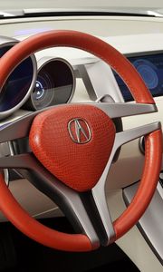 Preview wallpaper acura, rd-x, concept, salon, interior, steering wheel, speedometer