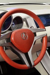 Preview wallpaper acura, rd-x, concept, salon, interior, steering wheel, speedometer