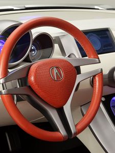 Preview wallpaper acura, rd-x, concept, salon, interior, steering wheel, speedometer