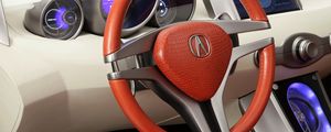 Preview wallpaper acura, rd-x, concept, salon, interior, steering wheel, speedometer