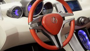 Preview wallpaper acura, rd-x, concept, salon, interior, steering wheel, speedometer