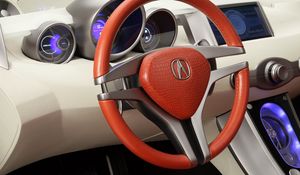 Preview wallpaper acura, rd-x, concept, salon, interior, steering wheel, speedometer