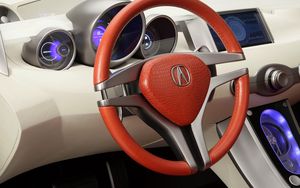 Preview wallpaper acura, rd-x, concept, salon, interior, steering wheel, speedometer