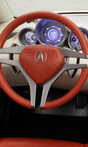 Preview wallpaper acura, rd-x, concept, 2005, salon, interior, steering wheel, speedometer