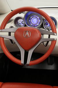 Preview wallpaper acura, rd-x, concept, 2005, salon, interior, steering wheel, speedometer