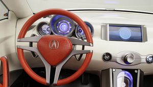 Preview wallpaper acura, rd-x, concept, 2005, salon, interior, steering wheel, speedometer