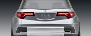 Preview wallpaper acura, rd-x, concept, 2005, metallic silver, rear view, car