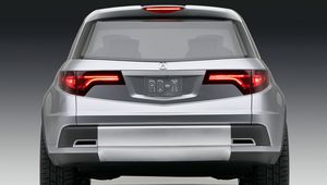 Preview wallpaper acura, rd-x, concept, 2005, metallic silver, rear view, car