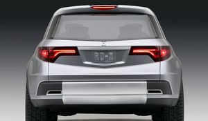 Preview wallpaper acura, rd-x, concept, 2005, metallic silver, rear view, car