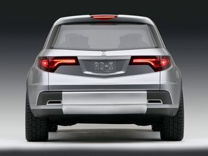 Preview wallpaper acura, rd-x, concept, 2005, metallic silver, rear view, car