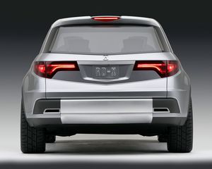 Preview wallpaper acura, rd-x, concept, 2005, metallic silver, rear view, car