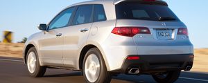 Preview wallpaper acura, rdx, metallic silver, jeep, rear view, cars, speed, style, road