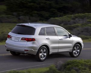 Preview wallpaper acura, rdx, metallic silver, jeep, rear view, style, cars, nature, rate