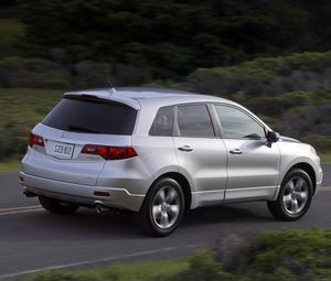Preview wallpaper acura, rdx, metallic silver, jeep, rear view, style, cars, nature, rate