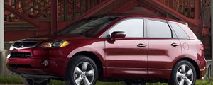 Preview wallpaper acura, rdx, red, side view, style, cars, grass