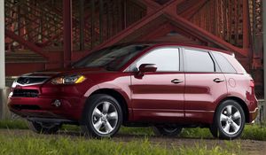 Preview wallpaper acura, rdx, red, side view, style, cars, grass