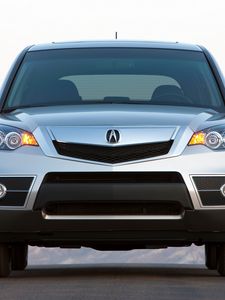 Preview wallpaper acura, rdx, silver metallic, jeep, front view, cars, style, mountain