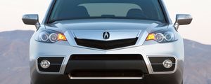 Preview wallpaper acura, rdx, silver metallic, jeep, front view, cars, style, mountain