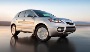 Preview wallpaper acura, rdx, silver metallic, side view, jeep, auto, wet asphalt, speed, nature