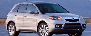 Preview wallpaper acura, rdx, silver metallic, side view, jeep, style, cars, mountains, reflection