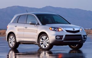 Preview wallpaper acura, rdx, silver metallic, side view, jeep, style, cars, mountains, reflection
